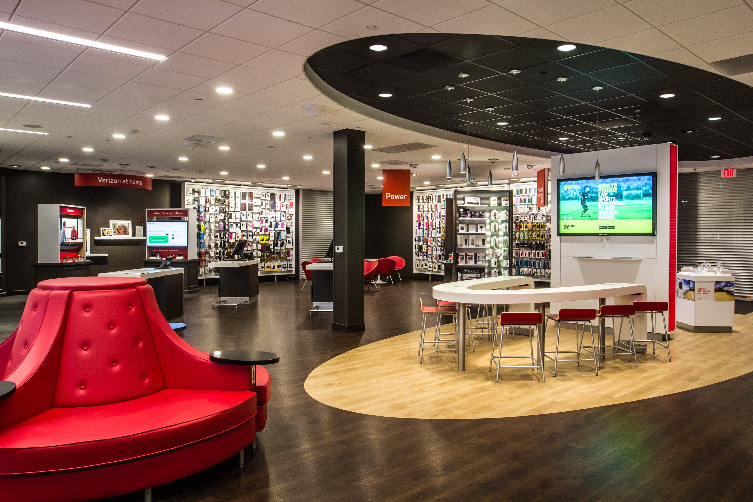 Verizon wireless shop interior view