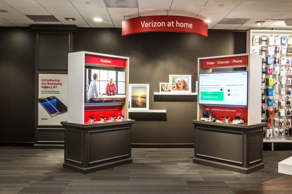 Close view of the Verizon at Home Shop